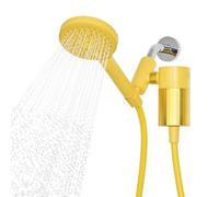 Sproos Handheld Shower Head with Filter Kit, High Performance Filtration System for Healthier Hair and Skin, Extra Long 70" Hose, 3 Individual Spray Functions, Yellow