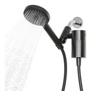 Sproos Handheld Shower Head with Filter Kit, High Performance Filtration System for Healthier Hair and Skin, Extra Long 70 Inch Hose, 3 Individual Spray Functions, Black