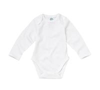 Sproot Baby | Premium Organic Cotton Bodysuits | 5 Pack, 18-24 Months | Unisex Long Sleeve Baby Essentials with Envelope Neckline | Soft White Baby Bodysuits for Everyday Comfort