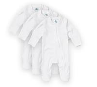 Sproot Baby - Unisex Baby Sleepsuit with 2-way zip & mittens - 3 Pack Premium Sleepsuits Crafted from Organic Cotton - Baby & toddler nightwear pyjama (18-24 Months) White
