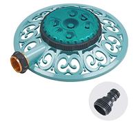 Sprout 65101-AMZ Melnor Metal 8-Pattern Sprinkler and QuickConnect Product Adapter Amazon Bundle, Gooseberry Green