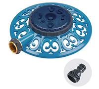 Sprout 65102-AMZ Melnor Metal 8-Pattern Sprinkler and QuickConnect Product Adapter Amazon Bundle, Blueberry Blue
