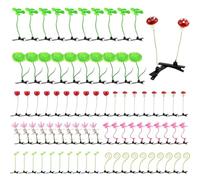 Sprout Clips, 80PCS Mixed Style Plastic Sprouts Clips, Funny Cute Butterfly Plants Mushroom Hair Clip, Little Girl Hair Accessories for Women, Girls, Kids, Party Sprout