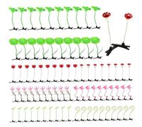 Sprout Clips, 80PCS Mixed Style Plastic Sprouts Clips, Funny Cute Butterfly Plants Mushroom Hair Clip, Little Girl Hair Accessories for Women, Girls, Kids, Party, Mushroom Clip
