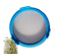 Sprout Growing Lids - Wide Mouth Jar Screens, Home Plant Starter System | Food Grade PP Stainless Build Colorful Set Yellow Blue Green Orange Red Purple, Safe Venting Seedling Cultivation Family