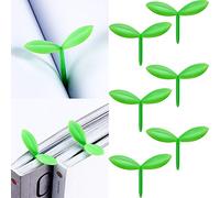Sprout Little Green Bookmarks Mini Green Sprout Bookmarks Silicone Grass Buds Bookmarks Creative Gifts for Bookworm Book Lovers Reading (6 Pieces)