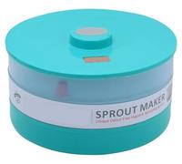 Sprout Maker with 3 Compartments for Multi Purpose Use Organic Home Making Fresh Sprouts for Living Healthy Life Sprouter Germinator for Grains, Seeds, Beans, Organic Sprouting Trays - Medium Blue