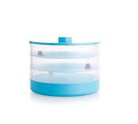 Sprout Maker with 4 Compartments for Multi Purpose Use Organic Home Making Fresh Sprouts for Living Healthy Life Sprouter Germinator for Grains, Seeds, Beans, Organic Sprouting Trays - Large Blue