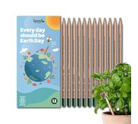 Sprout World Plantable Pencils Everyday Earth, 12 Pack with Plantable Seeds | Graphite pencils with flower, herb and fruit seeds, eco-friendly Earth Day gift for writing and planting, for school and home