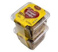 Sprouted Whole Grain Ginger Snaps, All-Natural Biscuits, Nut and Dairy Free, 2 x 450g Packs