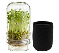 Sprouting Jar Kit Glass,Broccoli Sprouts Germination - Sprouts Germination Jar | for Gardeners Beginners Homesteaders Kitchen Countertop Windowsill Pantry Shelf Home Apartment Office