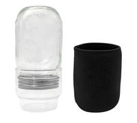 Sprouting Jar Kit - Glass Sprouts Growing Container, Mesh Lid Strainer, Home Kitchen Sprouter, Health Tool | Complete Germination Set For Seed Growing Apartment Countertop Pantry Shelf