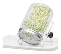 Sprouting Jar Kit, Sprouting Seeds Jar Kit with 1 Wide Mouth Mason Jars, Bean Sprouts Growing Kit, Stands Shading Cloths and Tray for Sprouting Seeds Broccoli Beans(Bar combination)