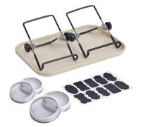 Sprouting Jar Kit - Wide Mouth Jars Set, Heavy-Duty Complete Germination Kit with Stainless Steel Stand & Tray for Seedlings | Easy Sprouting & Growing Kits for Beginners Kitchen Gardening