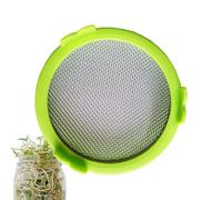 Sprouting Jar Lids - Steel Mesh Lid, Air Flow System, Growth Kit, Wide Mouth Fit | container screen kitchen support household experiment garden cultivation exchange starting seed