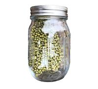 Sprouting Jar with 304 Stainless Steel Screen Lid Wide Mouth Mason Sprouter Germinator for Organic Healthy for Fresh Alfalfa Mung Bean