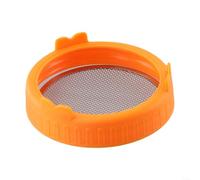 Sprouting Lid Kit Wide Mouth Jar Stainless Steel Mesh(Orange)