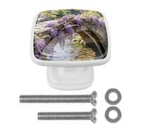 Sprouting New LifeRound Corner Square Drawer Pulls,Stainless Steel Cabinet Handles, Matte Black Furniture Knobs