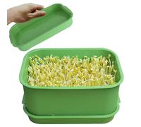 Sprouts Growing Kit, 5x9.5"Bean Sprouts Seed Starter Tray Stackable Plastic Sprouting Tray for Mung Wheatgrass Seed Germination Trays for Microgreens Beans, Bean, Growing Kit