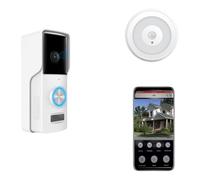 SproutSage 2.4GHz Wi-Fi,2K Video Wireless Wi-Fi Video Doorbell Camera with AI Motion Detection, Way Audio, Night Vision, Local Storage, Battery Powered, supports Alexa and Assistant