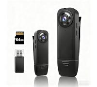 SproutSage Upgraded Mini Body Camera 1080P Police Body Camera 64GB Memory Card,Body Worn Cam,Premium Portable,Wearable Patrol Video Recording Camcorder (64GB)