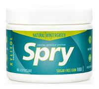 Spry Fresh Natural Xylitol Chewing Gum Dental Defense System - Aspartame-Free, Sugar-Free, Non-GMO, Gluten-Free (Wintergreen, 100 Count - Pack of 1)