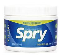 Spry Xylitol Gum, Natural Peppermint, 100 Count - Great Tasting Natural Chewing Gum That is Aspartame-Free, Promotes Oral Health, and Fights Bad Breath