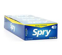 Spry Fresh Natural Xylitol Chewing Gum Dental Defense System - Aspartame-Free, Sugar-Free, Non-GMO, Gluten-Free (Peppermint, 10 Count Blister Cards - Pack of 20)