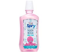 Spry Natural Kids Mouthwash with Xylitol, Bubble Gum - 473 ml (Pack of 1) | Fluoride Free, Enamel Support, Alcohol-Free, Gentle, Non-GMO, No Burn, Safe to Swallow