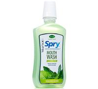 Spry Natural Xylitol Mouthwash Fluoride Free with Enamel Support, Alcohol-Free, Gentle, Non-GMO, Herbal Mint - 16 fl oz (Pack of 1)