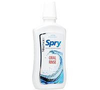 Spry Natural Xylitol Mouthwash Fluoride Free with Enamel Support, Gentle Alcohol Oral Rinse, Non-GMO, Coolmint - 16 fl oz (Pack of 2)