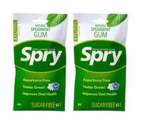 Spry On The Go Fresh Natural Xylitol Chewing Gum Dental Defense System - Aspartame-Free, Sugar-Free, Non-GMO (Spearmint, 55 Count - Pack of 2)