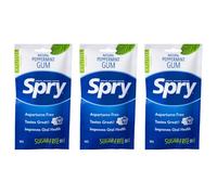Spry On The Go Fresh Natural Xylitol Chewing Gum Dental Defense System - Aspartame-Free, Sugar-Free, Non-GMO (Peppermint, 55 Count - Pack of 3)