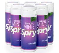 Spry Xylitol Breath Mints Sugar Free, Berry Blast, 45 Count - Pack of 6