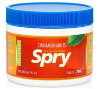 Spry Xylitol Mints Cinnamon 240 Count | Natural, Non-GMO, Gluten-Free for Cavities, Bad Breath Freshening, Dry Mouth, Promote Oral Health, Increase Saliva Production