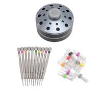 Spryflower 10 - Piece Flat Slotted Screwdriver Kit, Micro Jewelers Screwdriver Set with 20 Replacement Blades, Precision Watch and Eyeglasses Repair Tool for Electronics Jewelry (Grey)