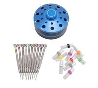 Spryflower 10 - Piece Flat Slotted Screwdriver Kit, Micro Jewelers Screwdriver Set with 20 Replacement Blades, Precision Watch and Eyeglasses Repair Tool for Electronics Jewelry (Blue)