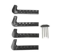 Spryflower 2 Pairs Skate Guards, Ice Skate Blade Covers, Adjustable Silicone Hockey Skate Blade Protector with Spring for Figure Skates and Ice Skates Size 24-42 (Black)