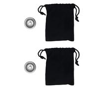 Spryflower 2pcs Stainless Steel Gyroscope Tops, Metal Toy with Automatic Flip Mushroom Shape, Precision Engraved Gyro for Stress Relief and Desktop Fun, Includes Storage Bag (Silver)