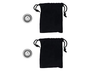 Spryflower 2pcs Stainless Steel Gyroscope Tops, Metal Toy with Automatic Flip Mushroom Shape, Precision Engraved Gyro for Stress Relief and Desktop Fun, Includes Storage Bag (Silver)