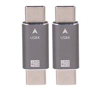 Spryflower 2Pcs USB C Male to Male Adapter, 40Gbps 100W Fast Charging USB C Adapter, 8K 120Hz Video Support Compact Alloy Mini Type C to Type C Connector for PCs Laptops