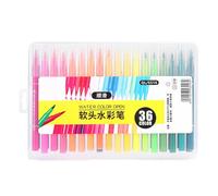 Spryflower 36 Color Soft Head Watercolor Pen Set, Washable Water Color Brush Pen with Flexible Tip, Vibrant Fineline Art Supplies for Kids and Adults, Non - Painting Pens for Drawing, S