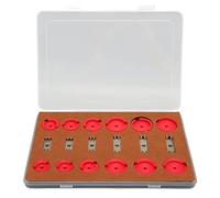 Spryflower Capping Pliers Watch Capper, 18 Pressed Watch Case Press Dies Tool Set with Storage Case for Double Eagle Models, Stainless Steel Watch Repair Kit for Professional (Red)