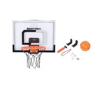 Spryflower Foldable Hoop with Electronic Scoreboard, Indoor Over Door Basketball Hoop, Transparent Backboard Wall Mounted Height Adjustable for Home Use