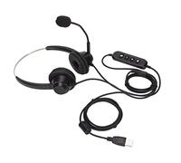 Spryflower H360D USB Business Headset, Binaural Corded USB Office Headset with Noise Cancelling Mic, Volume and Mic Mute Controls, for Home Office Call Center Customer Service