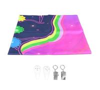 Spryflower Reactive Tapestry, Blacklight Wall Hanging with Mysterious Character Design, Psychedelic Meditation Tapestry for Living Room Bedroom, Soft Brushed Polyester Fabric (150X130cm / 59X51in)