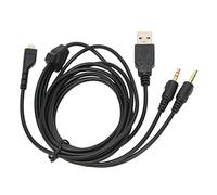 Spryflower Replacement Audio Cable, USB and Dual 3.5mm Audio Cord with RGB Lighting Support, 2m Long OFC Copper Wire for 5 7 Pro Headsets