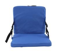 Spryflower Thickened Anti - Dirt Outdoor Seat Back Cushion, Folding Stadium Seat with Back Support, Portable Lightweight Camping Concert Seat with Zippered Storage Pocket, Blue