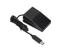 Spryflower USB Foot Switch, Single Pedal Mechanical Foot Pedal Switch with Indicator Light, Programmable Keyboard Mouse Controller for Transcription Gaming Zoom Media Control on PC