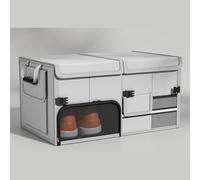 spshi Car Boot Organiser for Daewoo Lacetti 2003-2007 J200 Heavy Duty Storage Box with Reinforced Support Plates Comfort Handle Shoe Pocket Reflective Strips Foldable Oxford Cloth,C-Gray